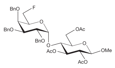 Methyl 2,3,4-tri-O-benzyl-6-deoxy-6-fluoro-α-D-galactopyranosyl-(1→4)-2,3,6-tri-O-acetyl-β-D-glucopyranoside