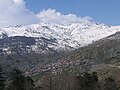 The village of Aetomilitsa on Mount Gramos, in the Pindus mountains.