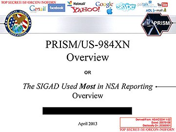 Cover page of the PRISM presentation.