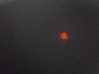 Eclipse parcial visto desde la ciudad de Pasto (Colombia).