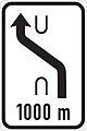 Signboard – change of driving direction