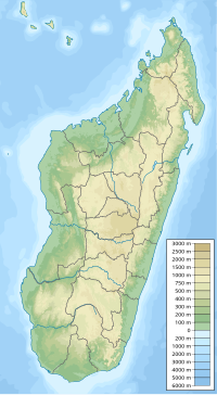 Map showing the location of Montagne d'Ambre National Park