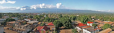 Moshi panorama with Mt Kilimanjaro in the background