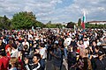 At the end of the demonstrations about 5000 Bulgarians protest against the Gipsy criminality.