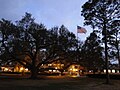 Lucas Building and Quad at night