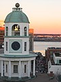 The clock at sunset