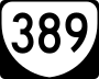 State Route 389 marker