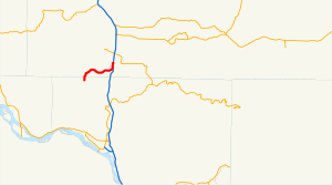 A map of the southwestern section of Washington near the Columbia River with SR 506, running east-west from Ryderwood to Interstate 5, highlighted in red.