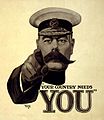 Lord Kitchener poster, for British army recruiting during World War I (1914)