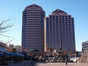 Albuquerque Plaza in Albuquerque, New Mexico, by Hellmuth, Obata & Kassabaum completed 1990