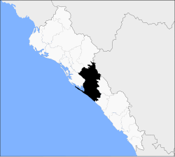 Location of the municipality in Sinaloa