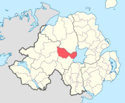 Location of Dungannon Upper, County Tyrone, Northern Ireland.