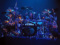 David Silveria with Korn in Milwaukee.