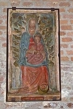 "Madonna with Child" as the woman in Revelation 12:1; Rotonda di San Lorenzo, Mantua, Italy, 14th century.