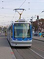 One of Škoda's prototype trams is tested on the tram network in Plzeň.