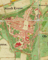 Enns, Upper Austria. Franziszeische Landesaufnahme 2nd Military Survey c1835