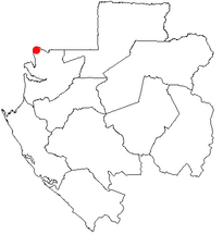 Location of Cocobeach in Gabon