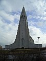 Hallgrímskirkja on a cloudy day.