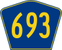 Highway 693 marker