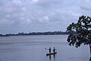 Pirogue on the Ébrié Lagoon