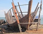 Plank on frame construction. Quy Nhon.