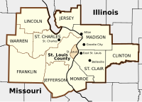 Location in Missouri and Illinois