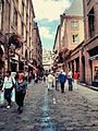 Street view of classic road in Saint-Malo