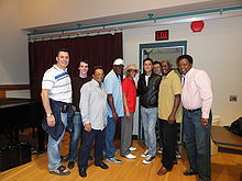 The Marcels with the Earth Angels, during their participation in the festival carried out at the Benedum Center during May 2010 in Pittsburgh, Pennsylvania