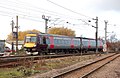 A Class 170 operated by CrossCountry approaching Ely station from the north