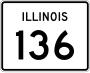 Illinois Route 136 marker