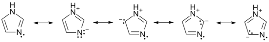 咪唑的共振結構