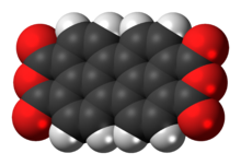 Space-filling model of the PTCDA molecule