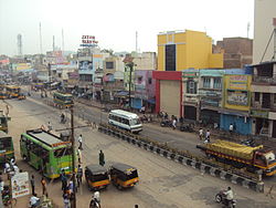 View of Theni from Western Ghats