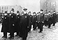 Policemen wearing masks provided by the American Red Cross in Seattle, 1918