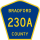 County Road 230A marker