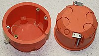 68 mm round outlet box for drywall installation