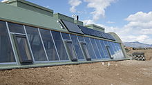 Front face of a Global model Earthship.