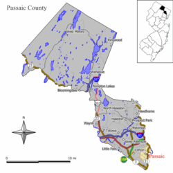 Map of Passaic in Passaic County