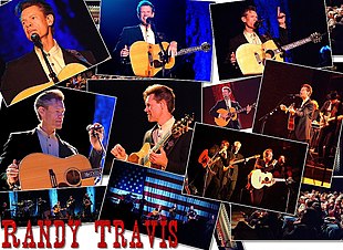 Collage of images of singer Randy Travis