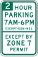 Parking with time and permit restrictions, Seattle