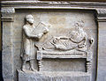 Image 58Slave holding writing tablets for his master (relief from a 4th-century sarcophagus) (from Roman Empire)