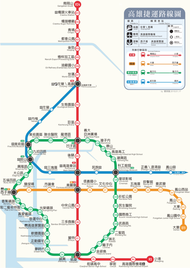 高雄捷運及臺鐵捷運化未來路網