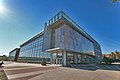 the main entrance to the Biodesign Institute building.