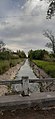 Uno de los canales que componen los cuatro brazos de riego que le brindan agua a esta zona productiva