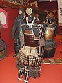 Antique Edo period Japanese samurai. Okegawa ni-mai dou (dō) gusoku with a momonari kabuto.