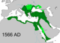 Османская империя при Сулеймане I в 1566 году