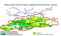 Plains irrigated by the tunnels