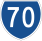 State Route 70 marker