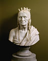 Bust of Beshekee, war chief, modeled 1855, carved 1856