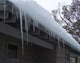 Icicles on a roof